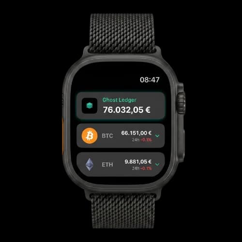 Ghost Ledger on Apple Watch — Portfolio Overview